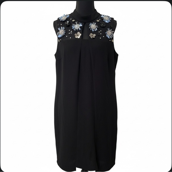 NWT Badgley Mischka Sequin Shift Dress Glamorous Holiday Core Party Mini Dress - Picture 3 of 6